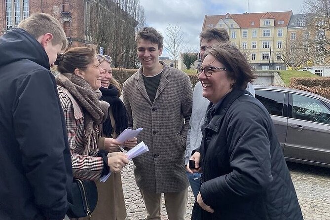 Aarhus Self guided Mystery hunt Sabotage in Danish - Stop 1: Aarhus city center and the historical building walk