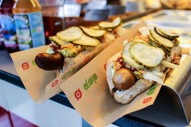 Copenhagen Food & Drink Private Tour: Scandinavia Delight Tasting - Starting with ristepølse and elder juice, the Danish hot dog moment