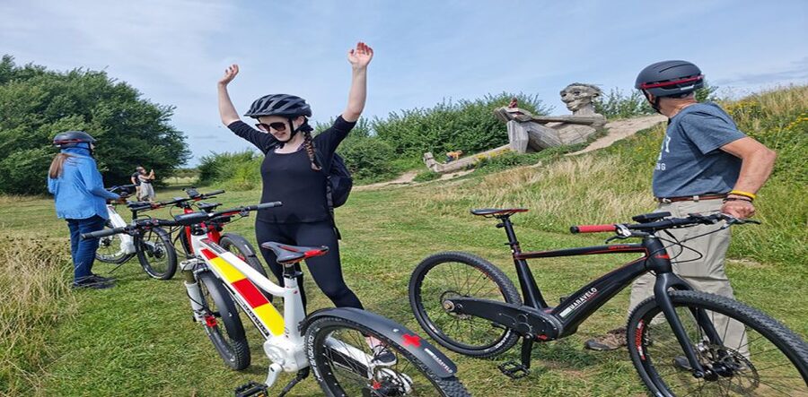 Copenhagen: Private Forgotten Giants E-Bike Treasure Hunt - Albertslund: 45 minutes of electric riding and final approach energy