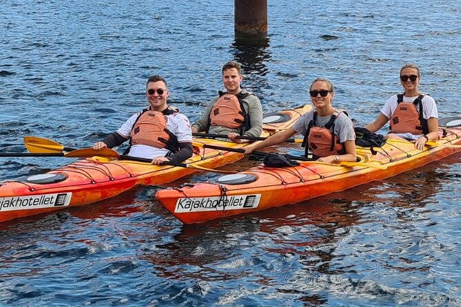 Kayak Tour in Copenhagen Harbor in May and September - How the timing really works: 2 hours total, 1h15 on the water