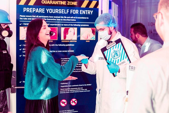 Outbreak Escape Room - Small details that add up: team photos, drinks, and the cloak moment